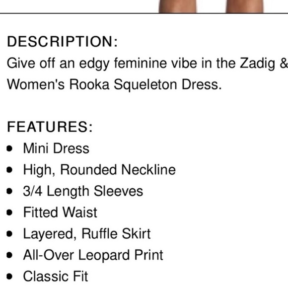 Zadig & Voltaire Rooka Leopard Print Mini Dress - Picture 11 of 11